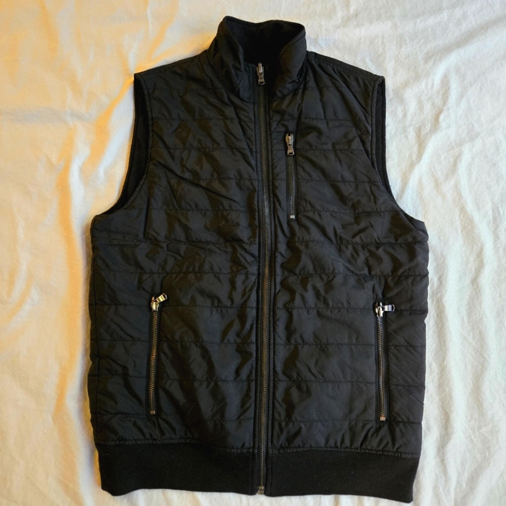 Michael Kors Men's S Black Quilted Puffer Vest - classic fall